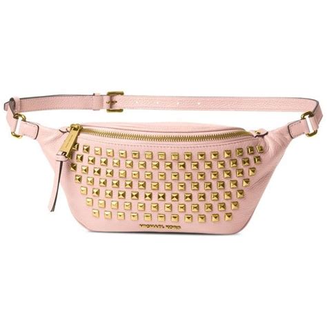 michael michael kors rhea zip pyr stud belt bag|Michael Kors Rhea Zip Pyramid Studded Waistbelt Sling Bag.